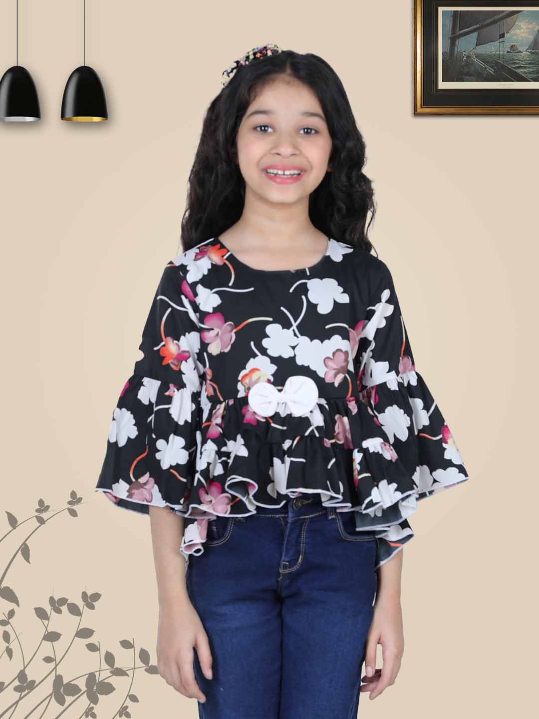 Floral tops 2025 for girls