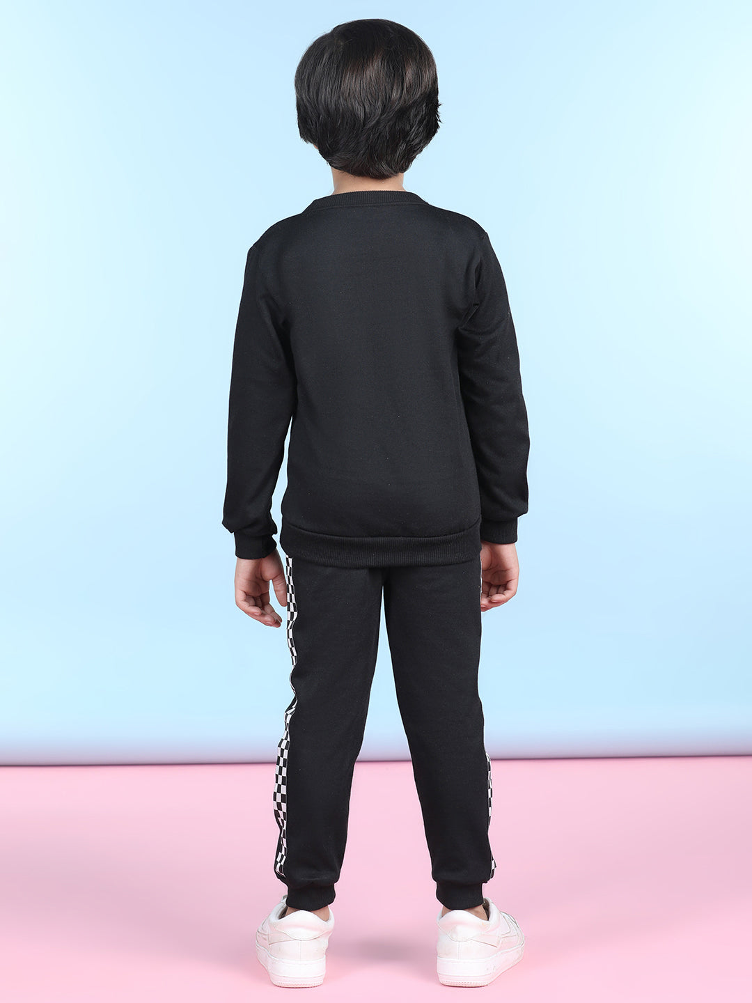 Cutiekins Boys Black & White Sweatshirt With Trackpant