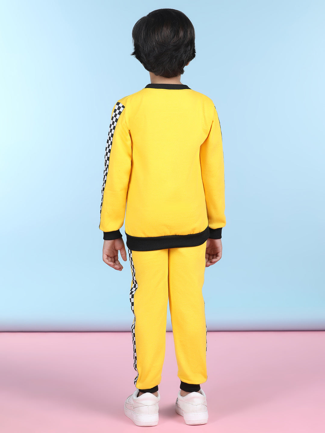 Cutiekins Boys Yellow & White Sweatshirt With Trackpant