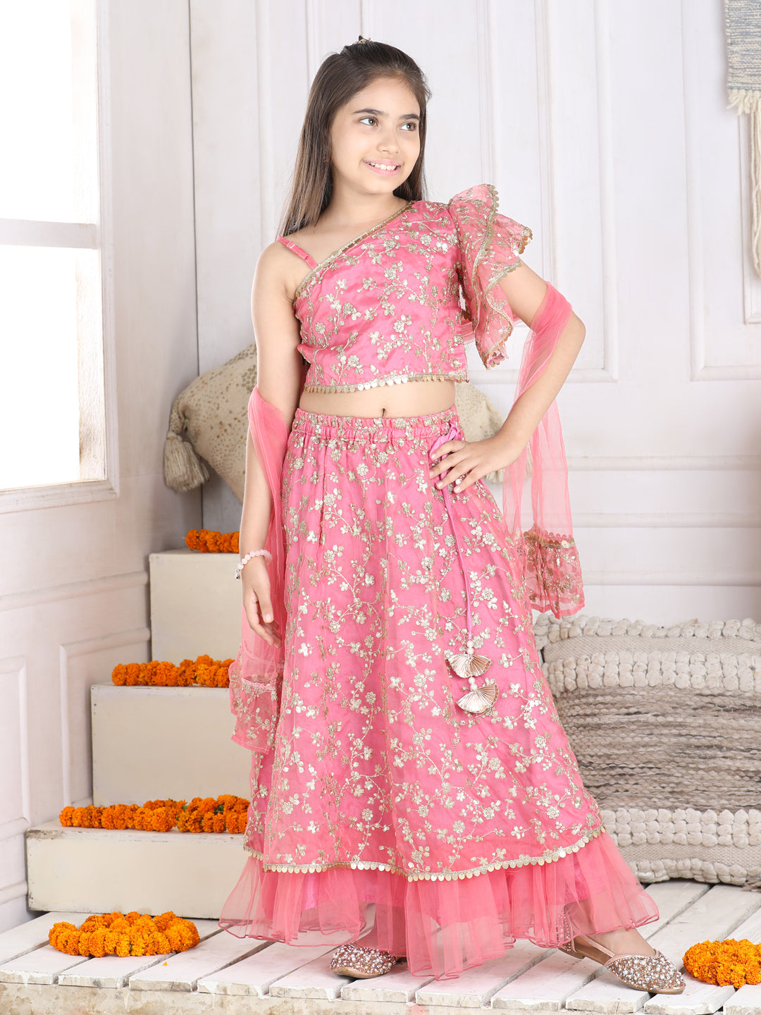 Digital Print Latest Stylish White and Gold Lehenga Choli