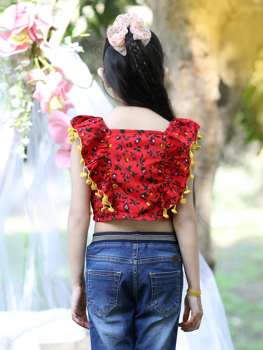 Red and yellow crop top online