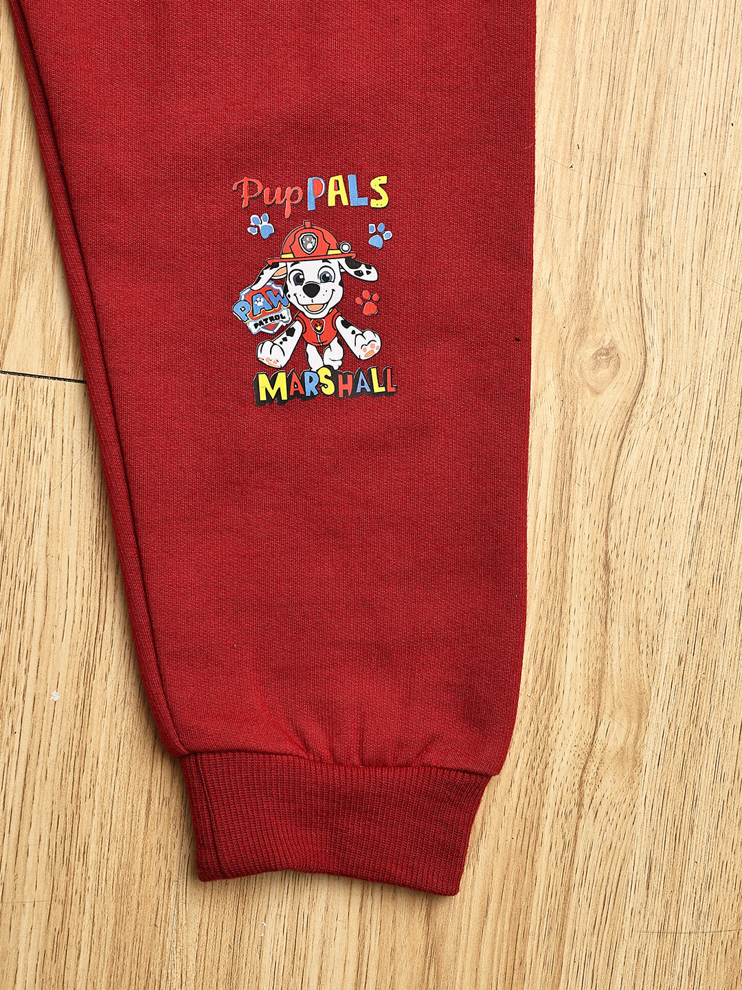 Cutiekins Boys Graphic Print cozy Trackpant -Maroon