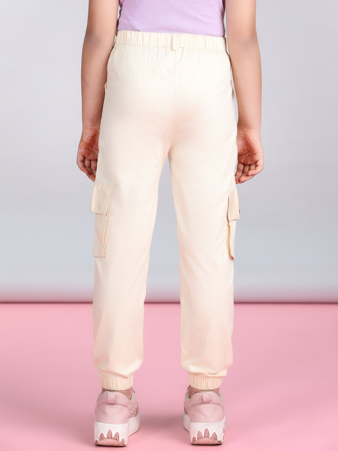 Cutiekins Solid Cargo Pant -Off White