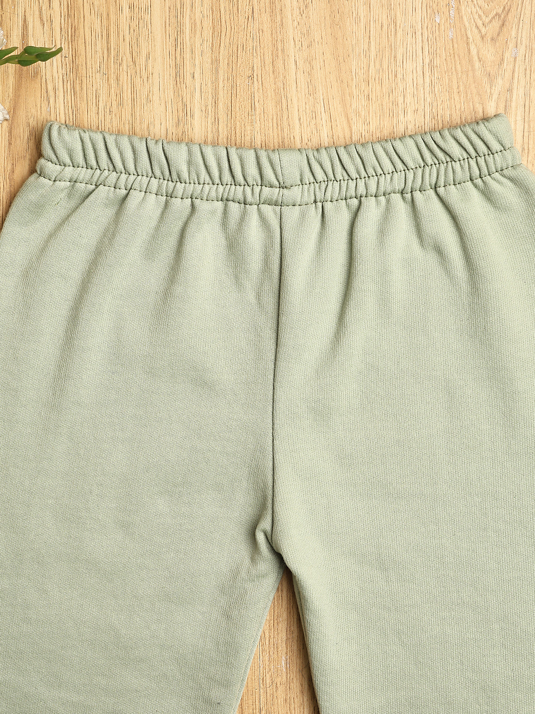 Cutiekins Girls Solid Cozy Fleece Trackpant -Olive