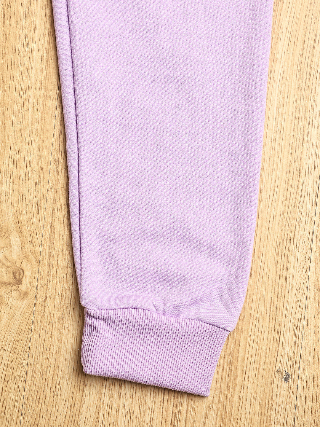 Cutiekins Girls Solid Cozy Trackpant -Violet