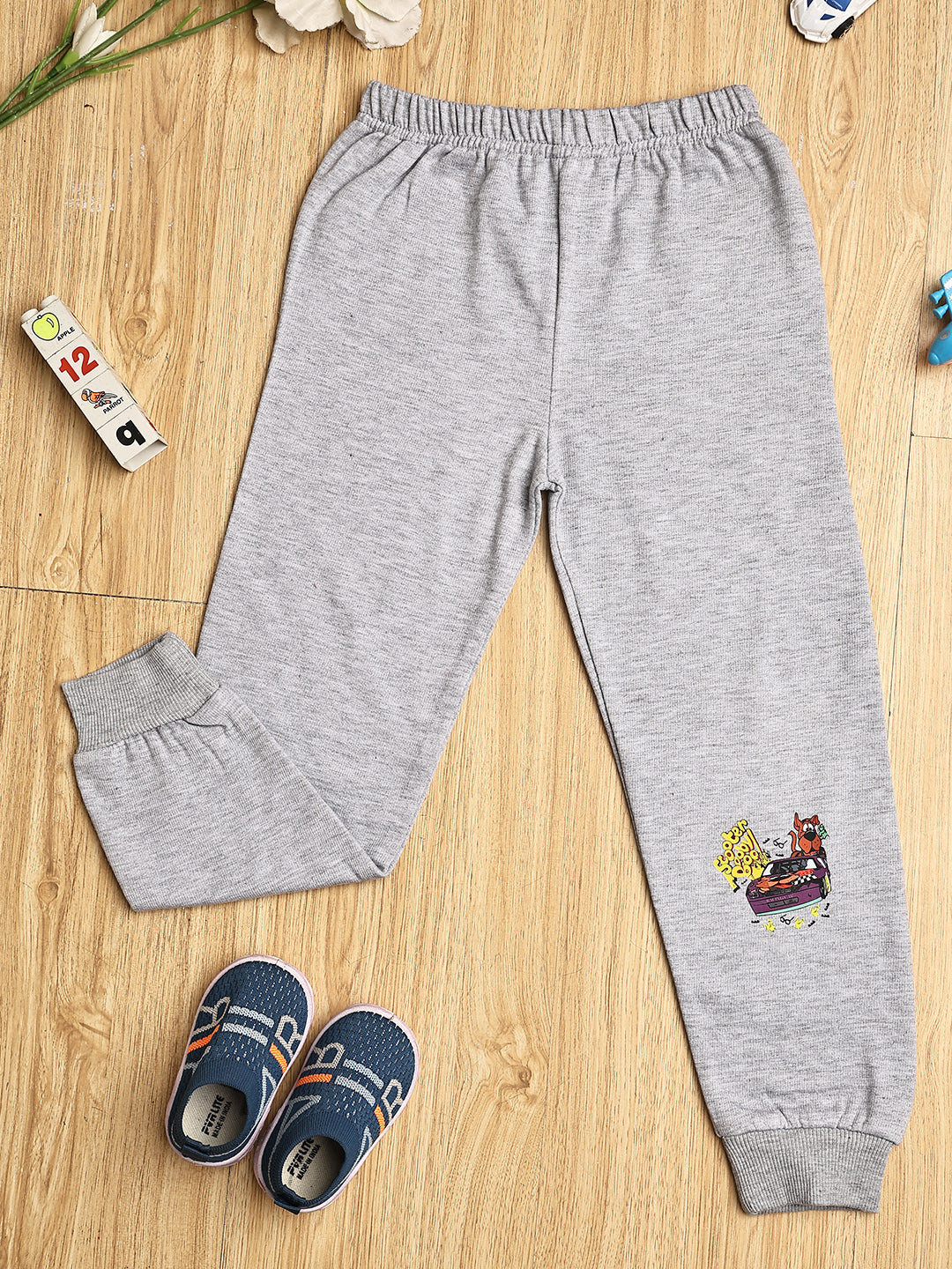 Cutiekins Girls Scooby Doo Graphic Print Cozy Trackpant -Grey