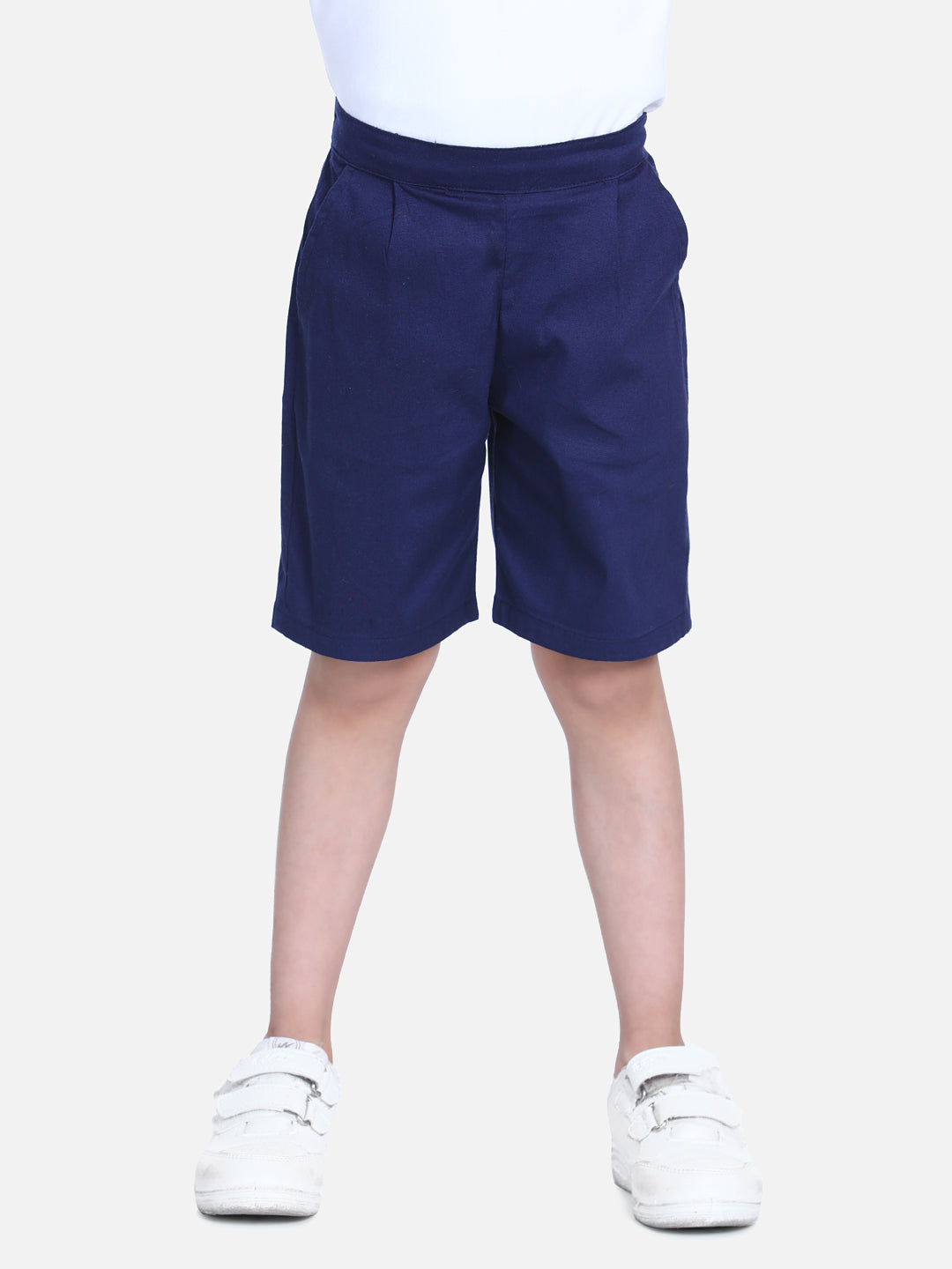 Cutiekins Short For Boys Casual Solid Polyester  (Dark Blue, Pack of 1)