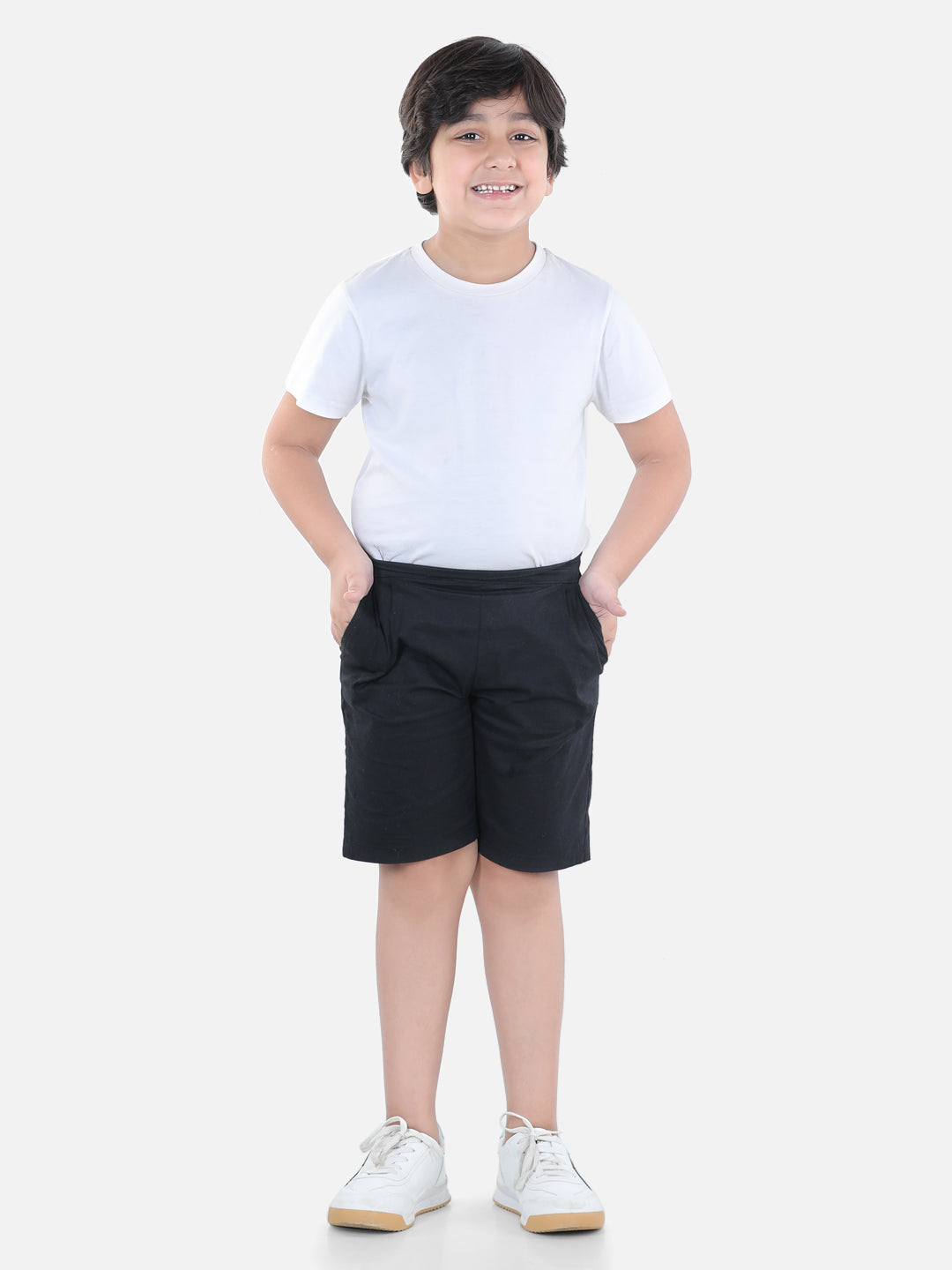 Cutiekins Boys Black Cotton Shorts