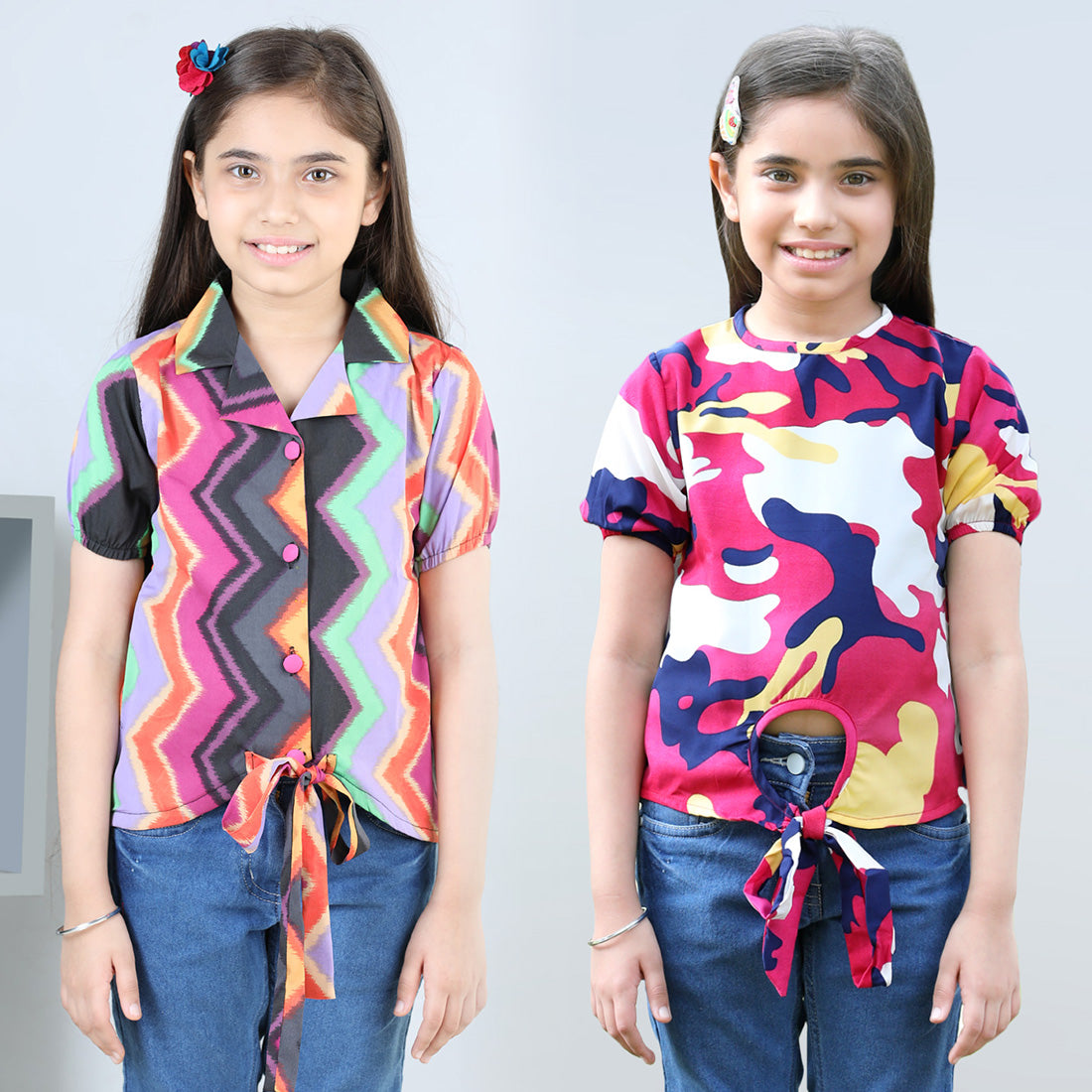 Cutiekins Pack Of 2 Printed Top-Multiclor