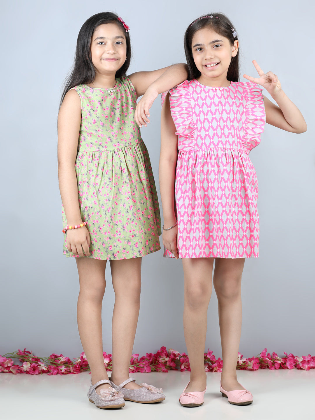 Cutiekins Pack Of 2 Dress-Multicolour