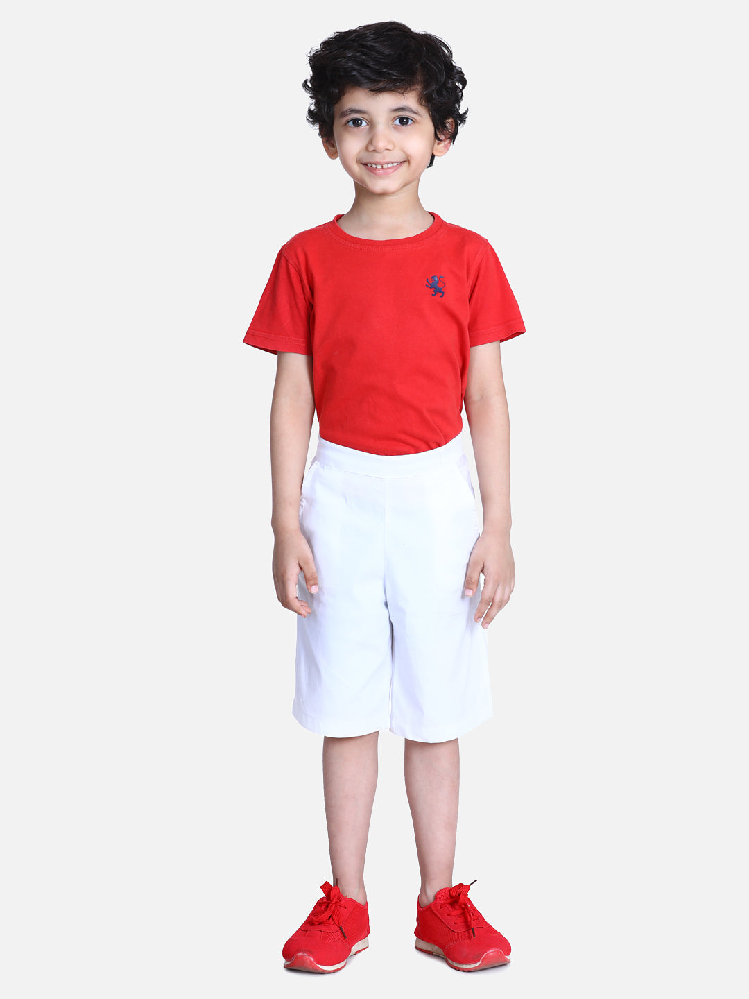 Cutiekins Short For Boys Casual Solid Lycra Blend  (White,)