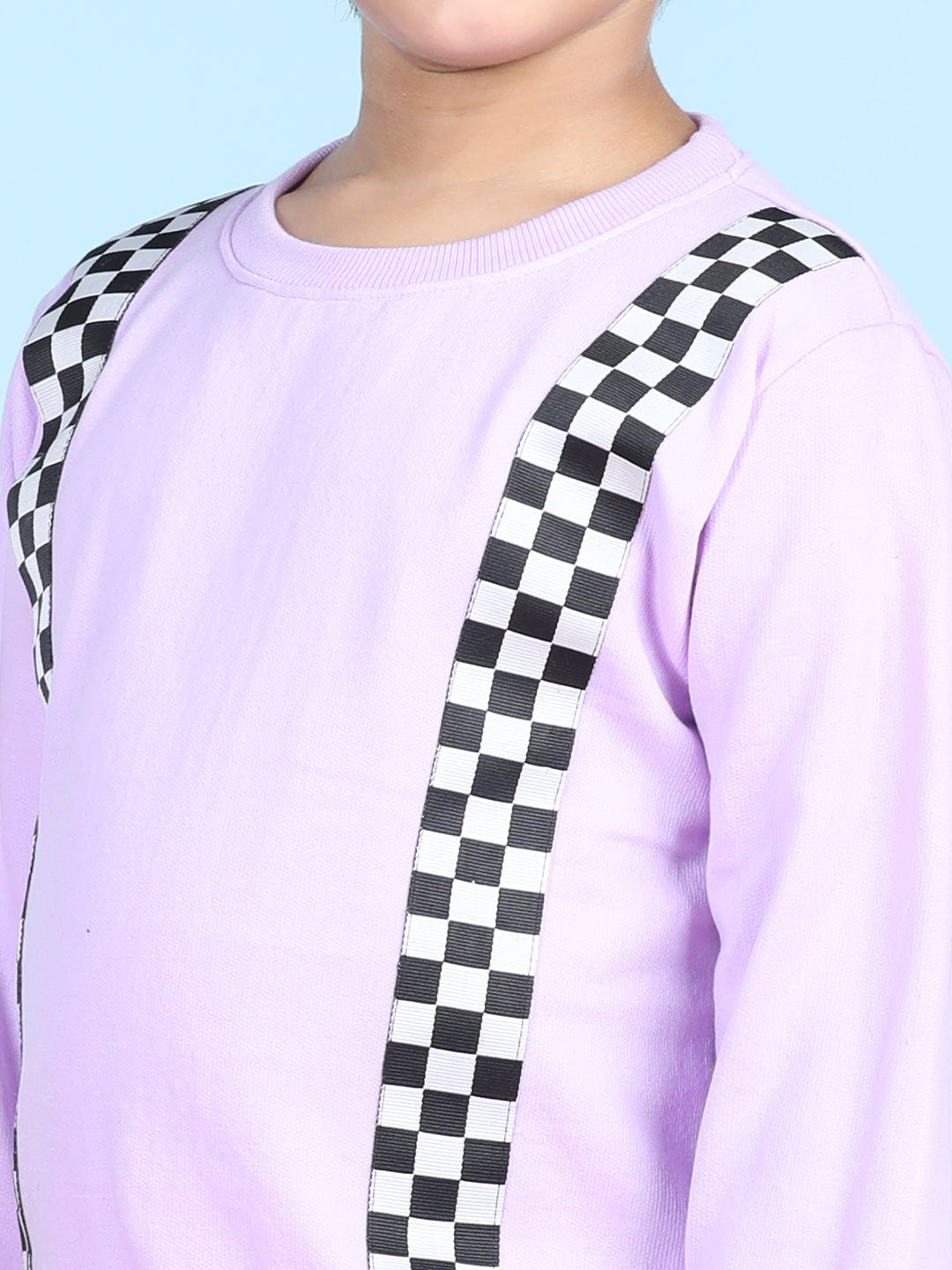 Cutiekins Boys Purple & White Sweatshirt With Trackpant