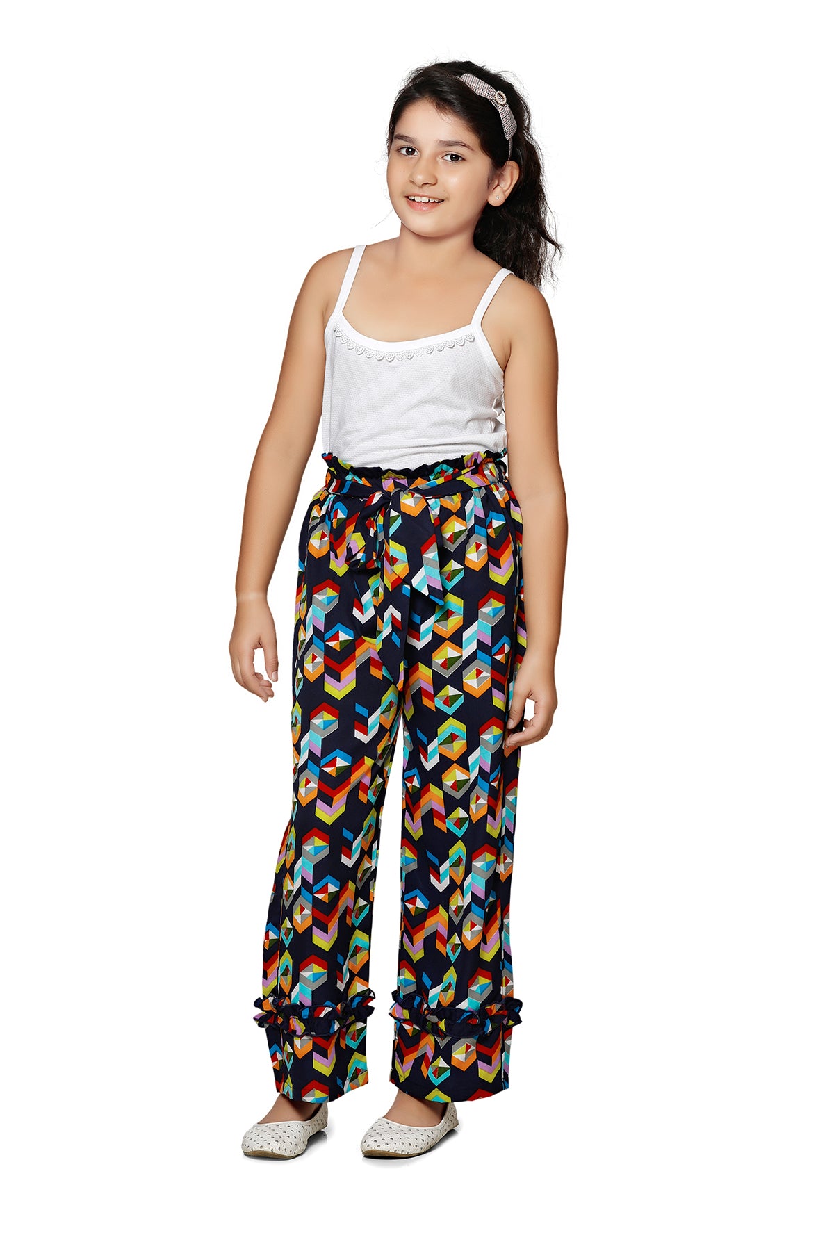 Cutiekins Regular Fit Girls Multicolor Polyester Palazzo