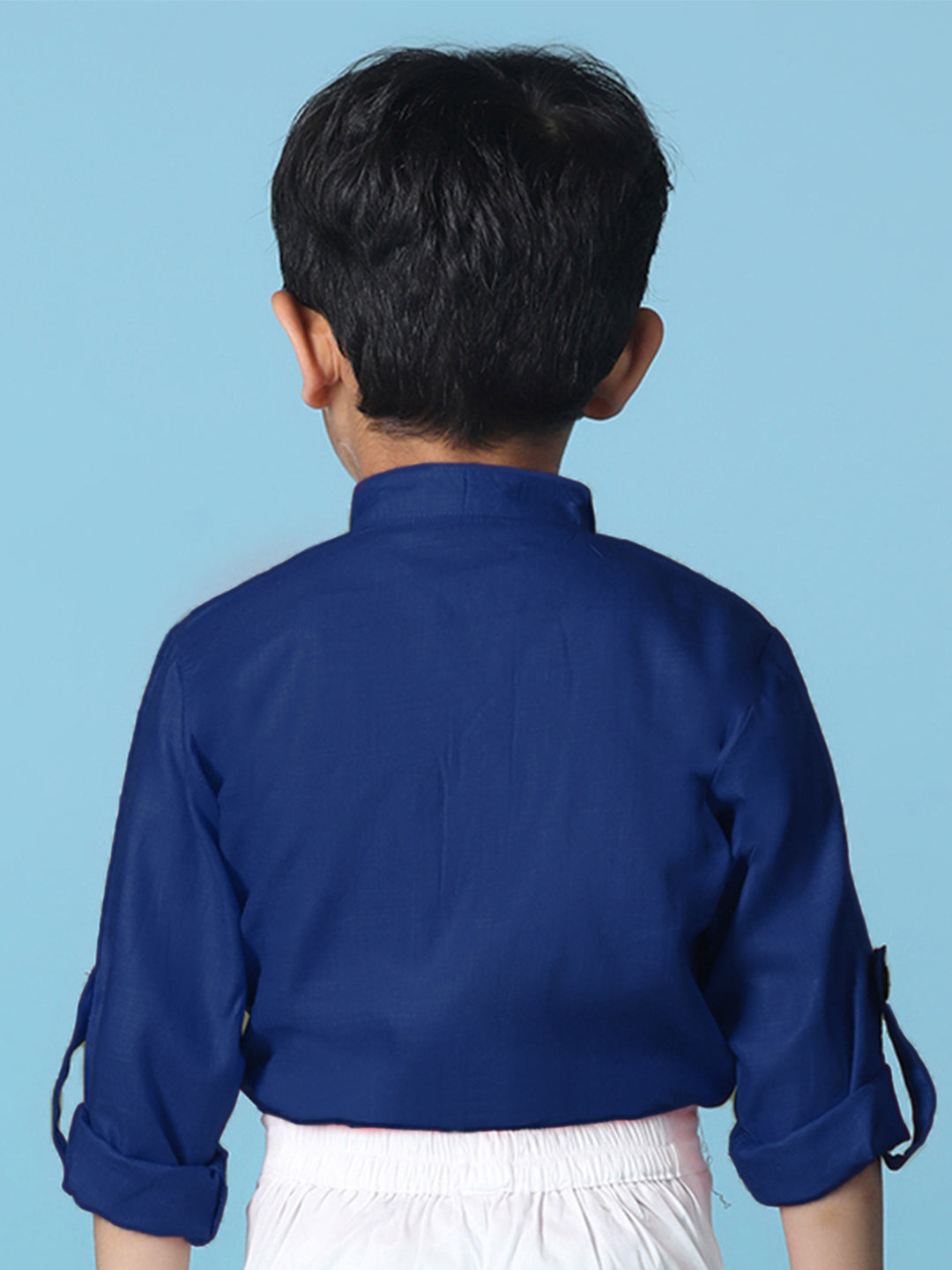 Cutiekins Boys Solid Rayon Shirt -Teal Blue