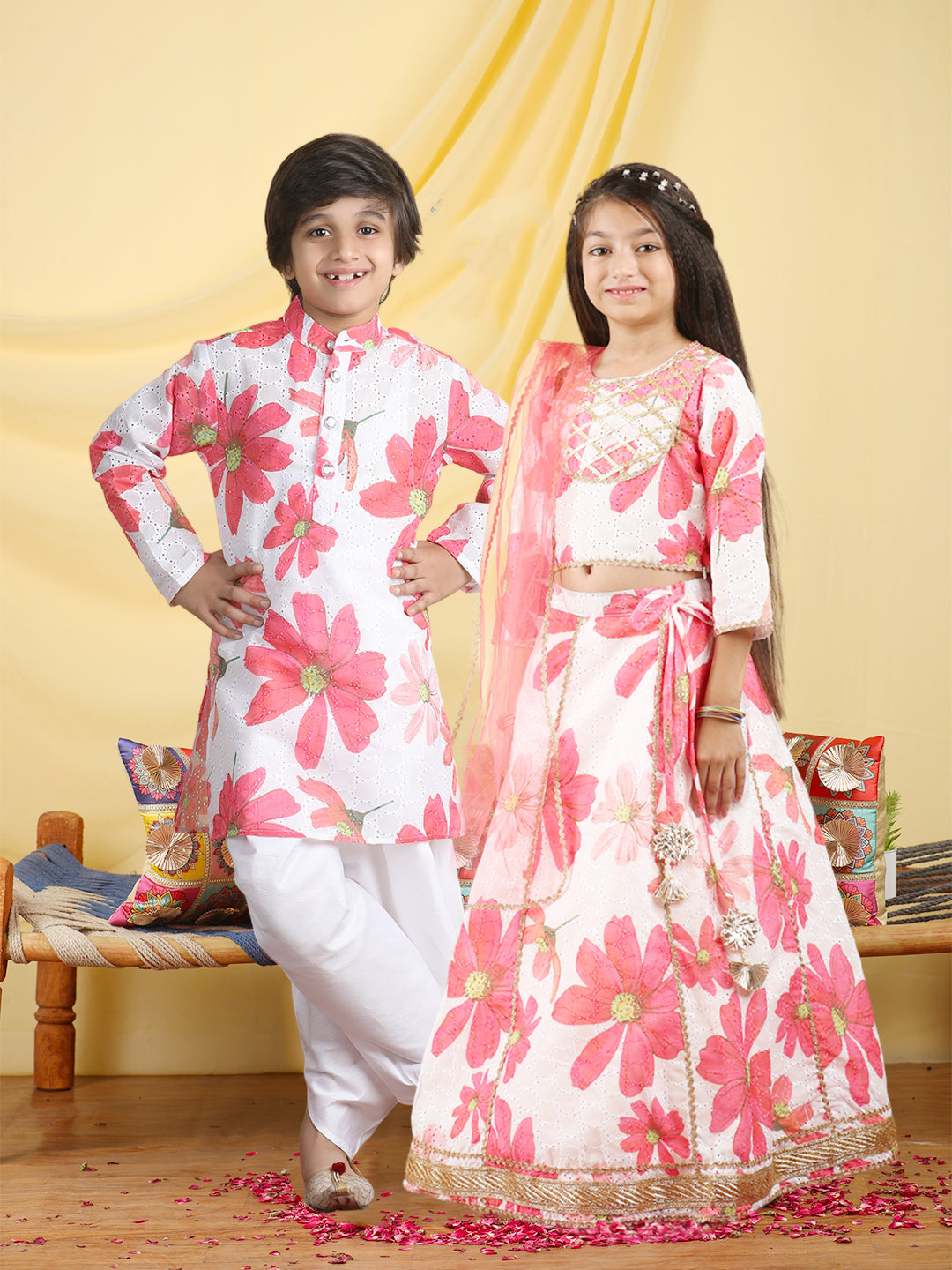 Kids Kurta for Rakhi Traditional Wear- Ethnic Wear Kurta Sets (Off White) By Cutiekins