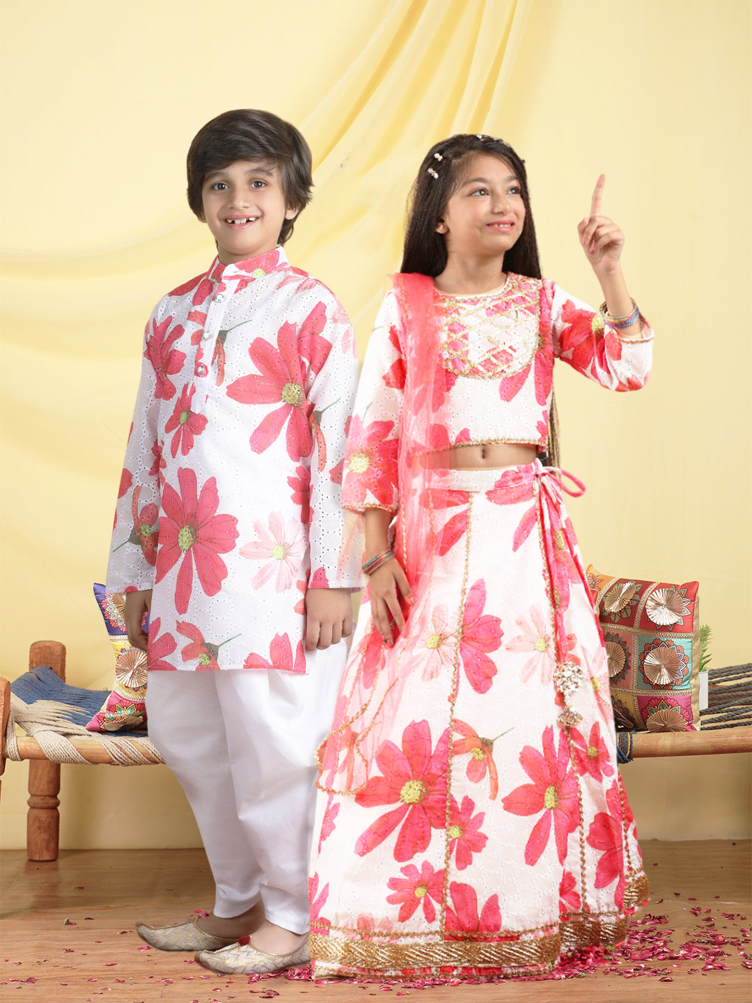 Kids Kurta for Rakhi Traditional Wear- Ethnic Wear Kurta Sets (Off White) By Cutiekins
