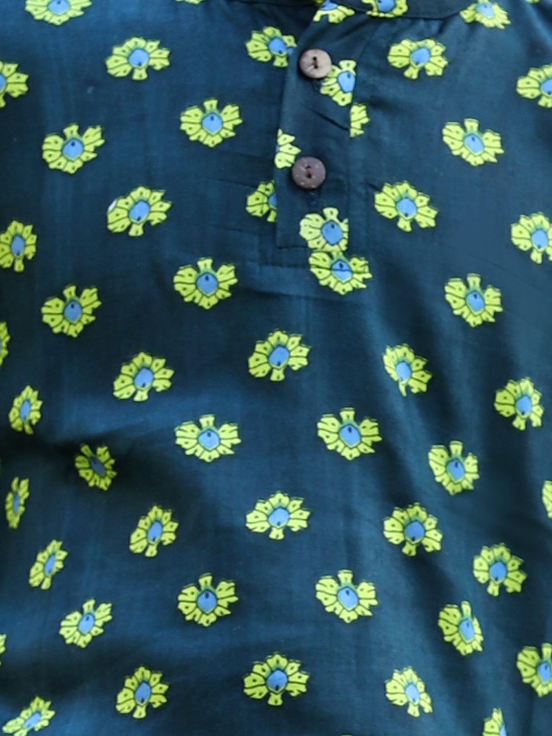 Cutiekins Floral Printed T-Shirt -Green & Yellow