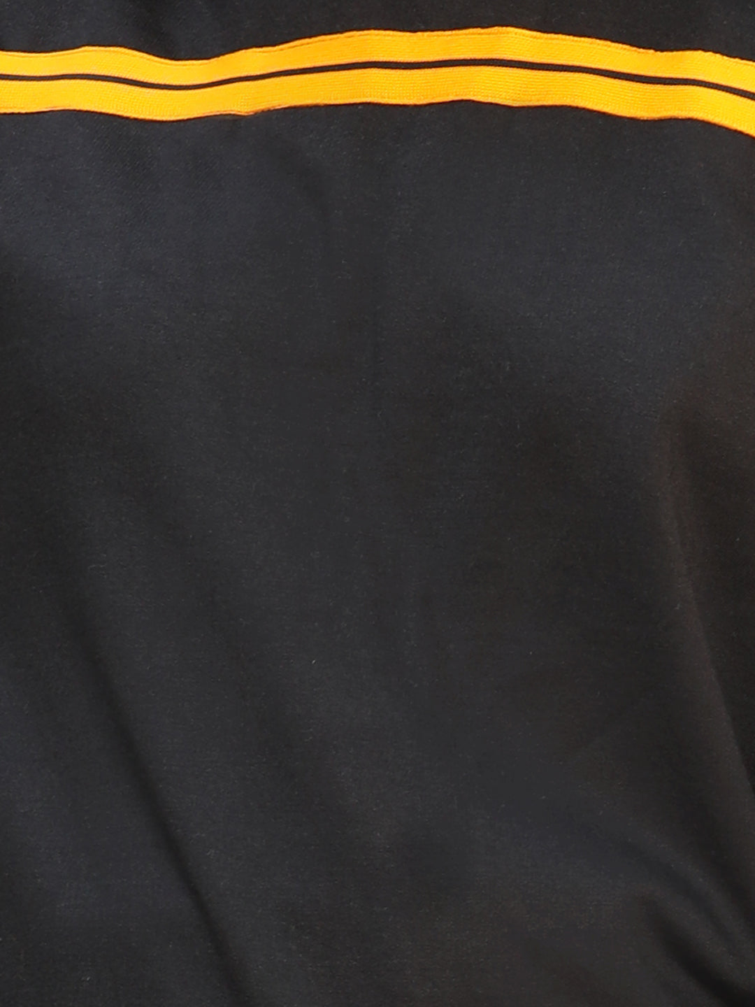 Cutiekins Solid Round Neck Lace insert Sweatshirt -Black & Orange