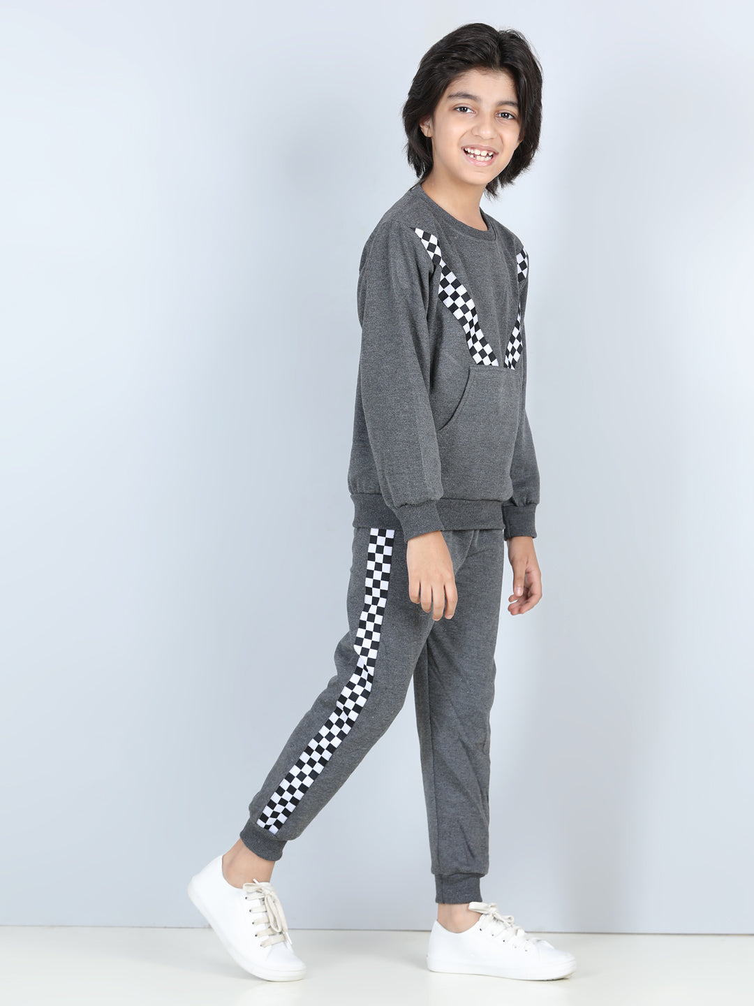 Cutiekins Lace insert Sweatshirt & Jogger Clothing Set -Grey