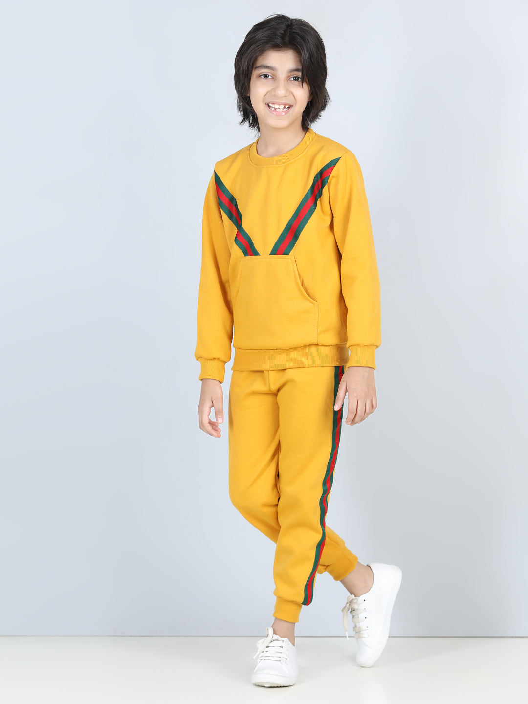 Cutiekins Lace insert Sweatshirt & Jogger Clothing Set -Mustard