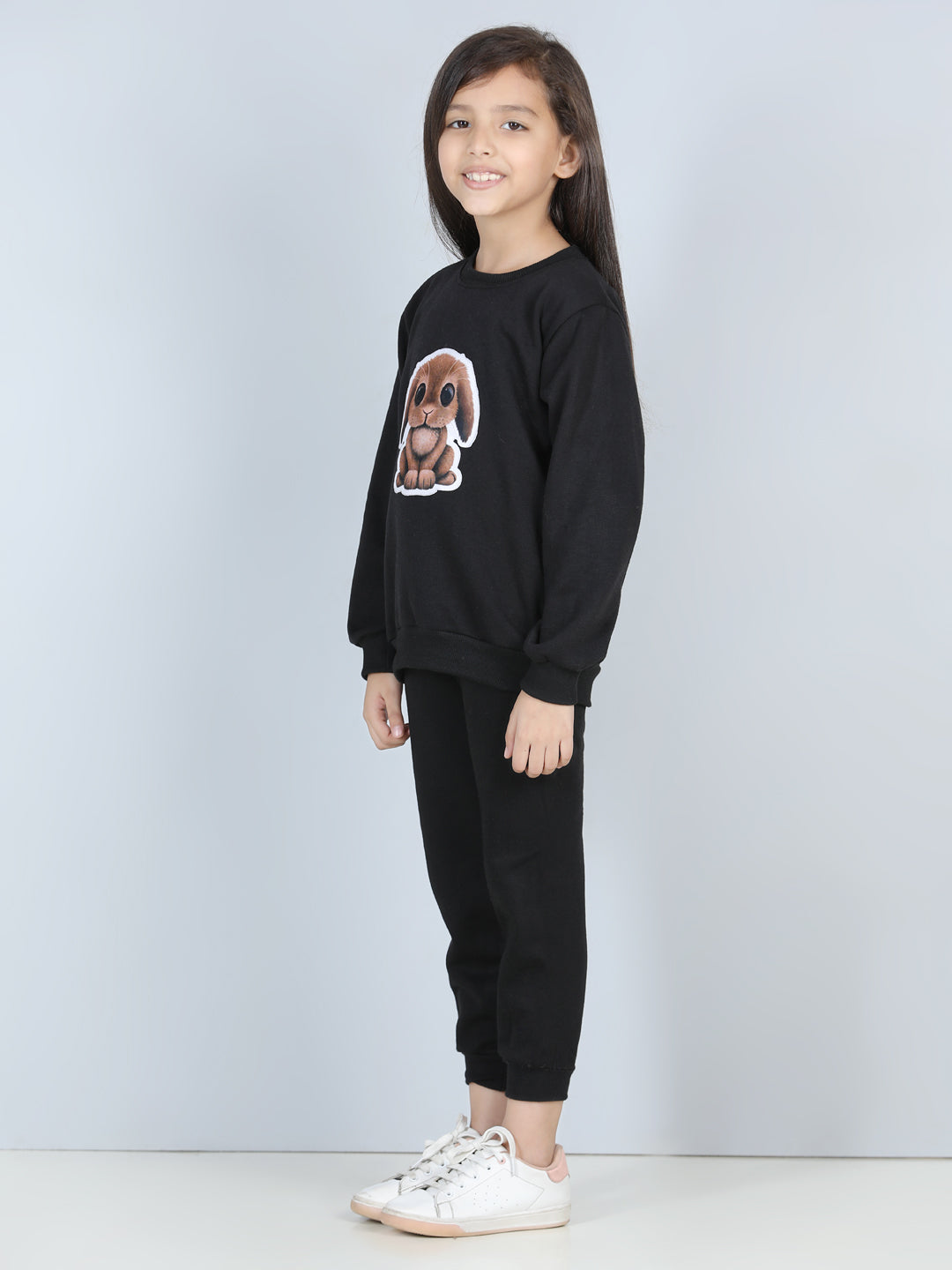 Cutiekins Squirel Patch Sweatshirt & Jogger Clothing Set-Black