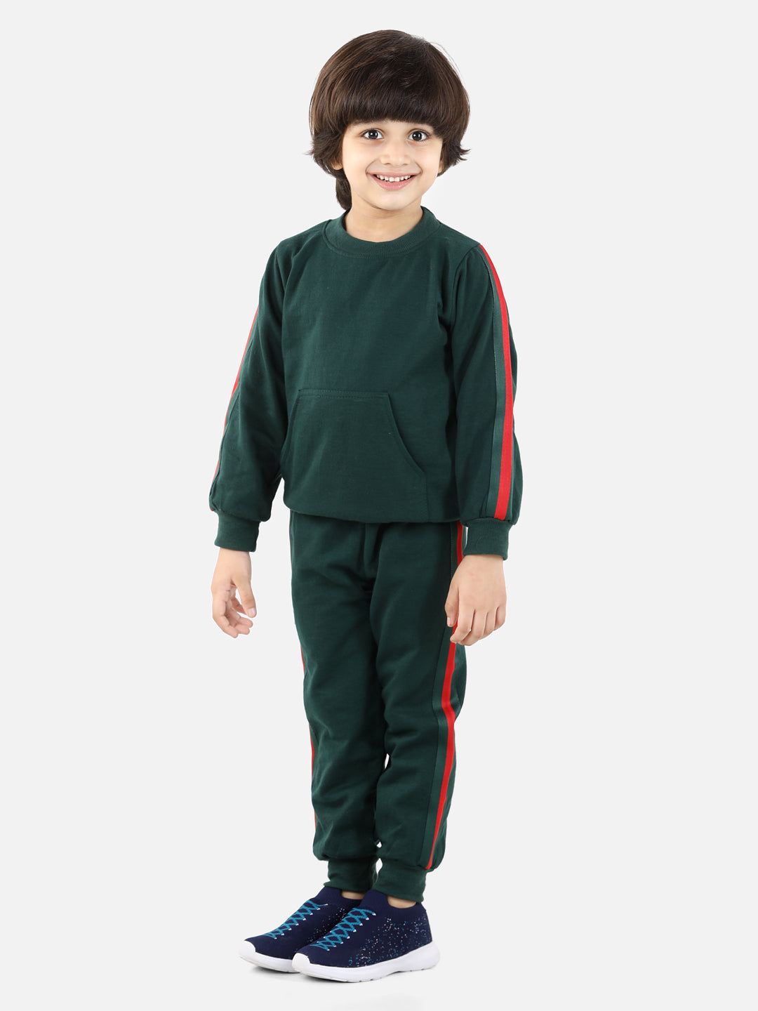 Cutiekins Boys Bottlegreen Sweatshirt With Trackpant