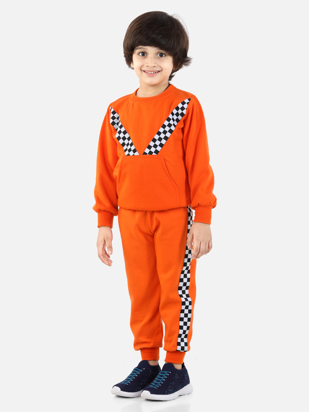 Cutiekins Boys Orange Sweatshirt With Trackpant
