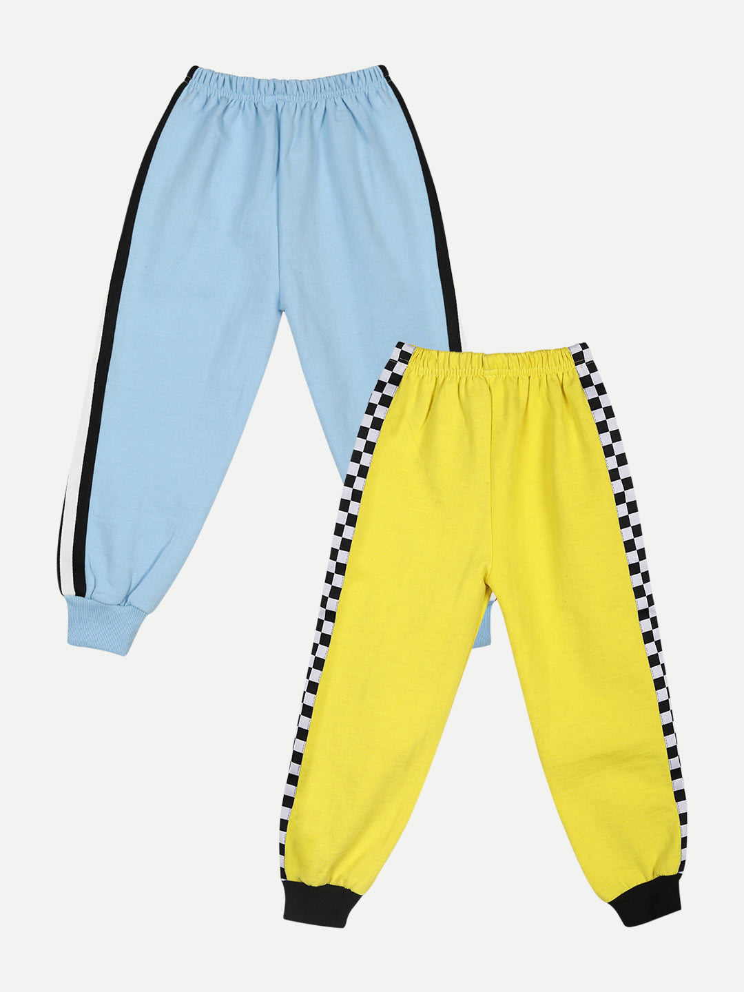 Cutiekins Pack of 2 Track Pant -Sky Blue & Yellow