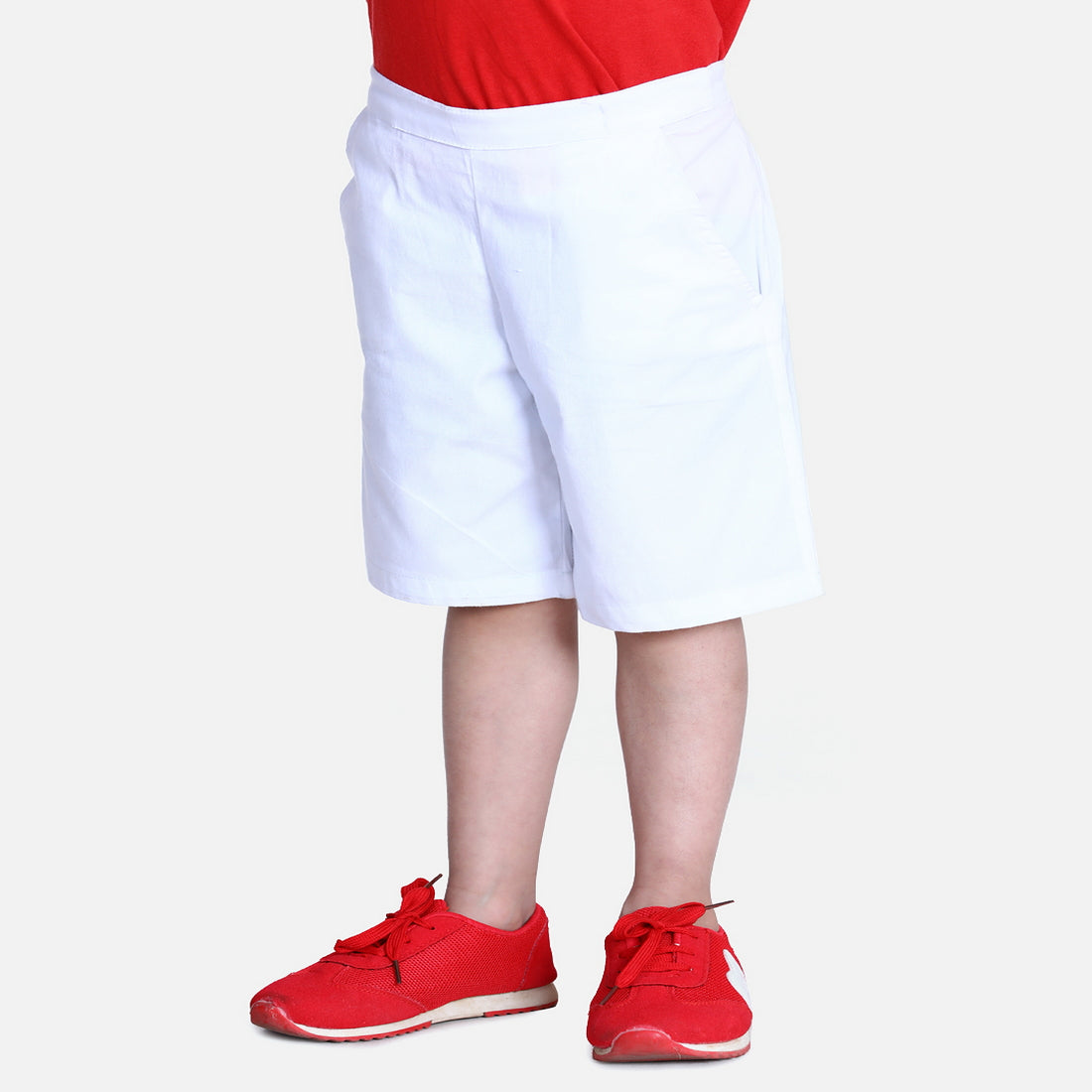 Cutiekins Short For Boys Casual Solid Lycra Blend  (White,)