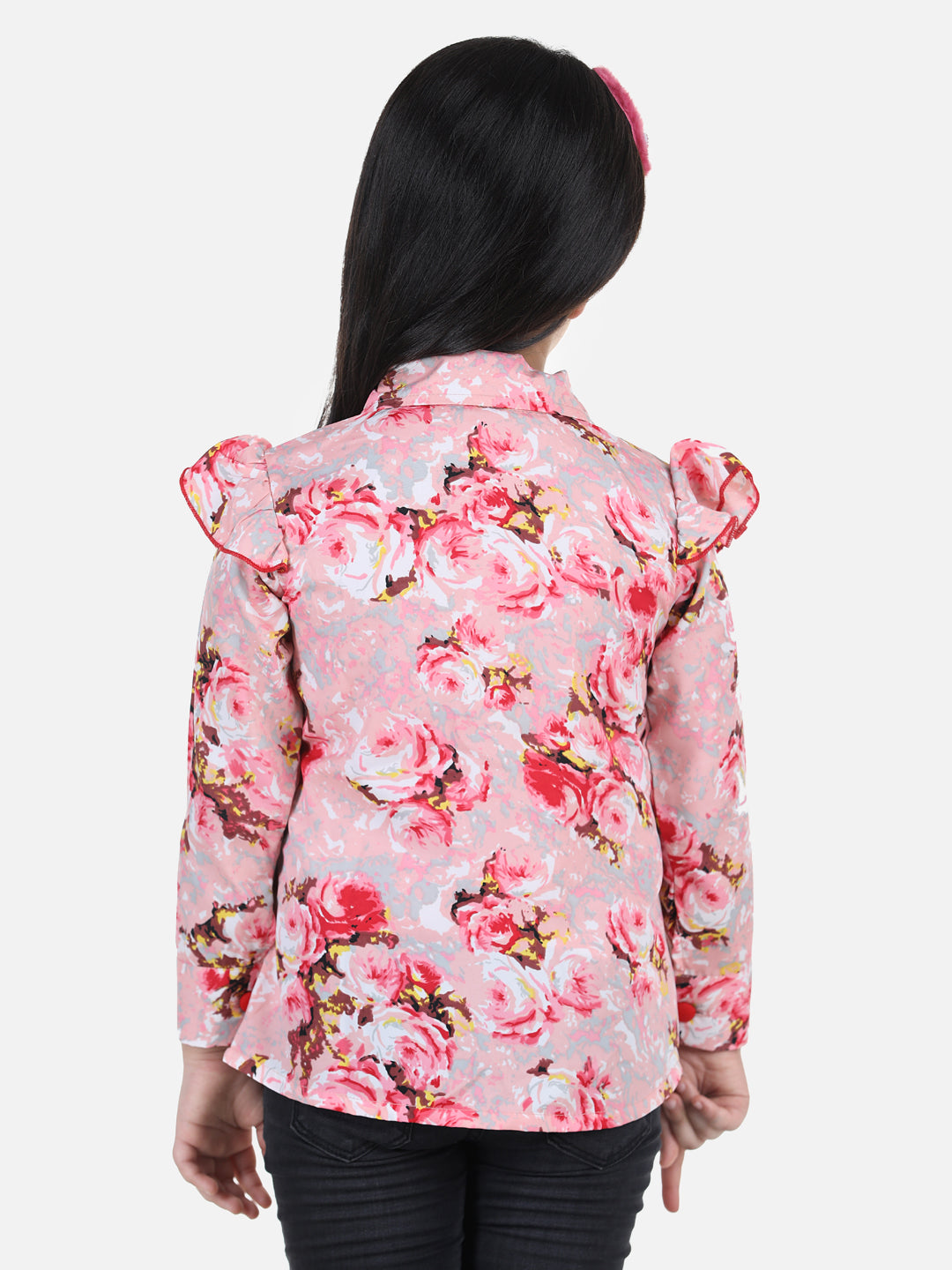 Cutiekins Girls Casual Polyester Shirt Style Top  (Multicolor,)