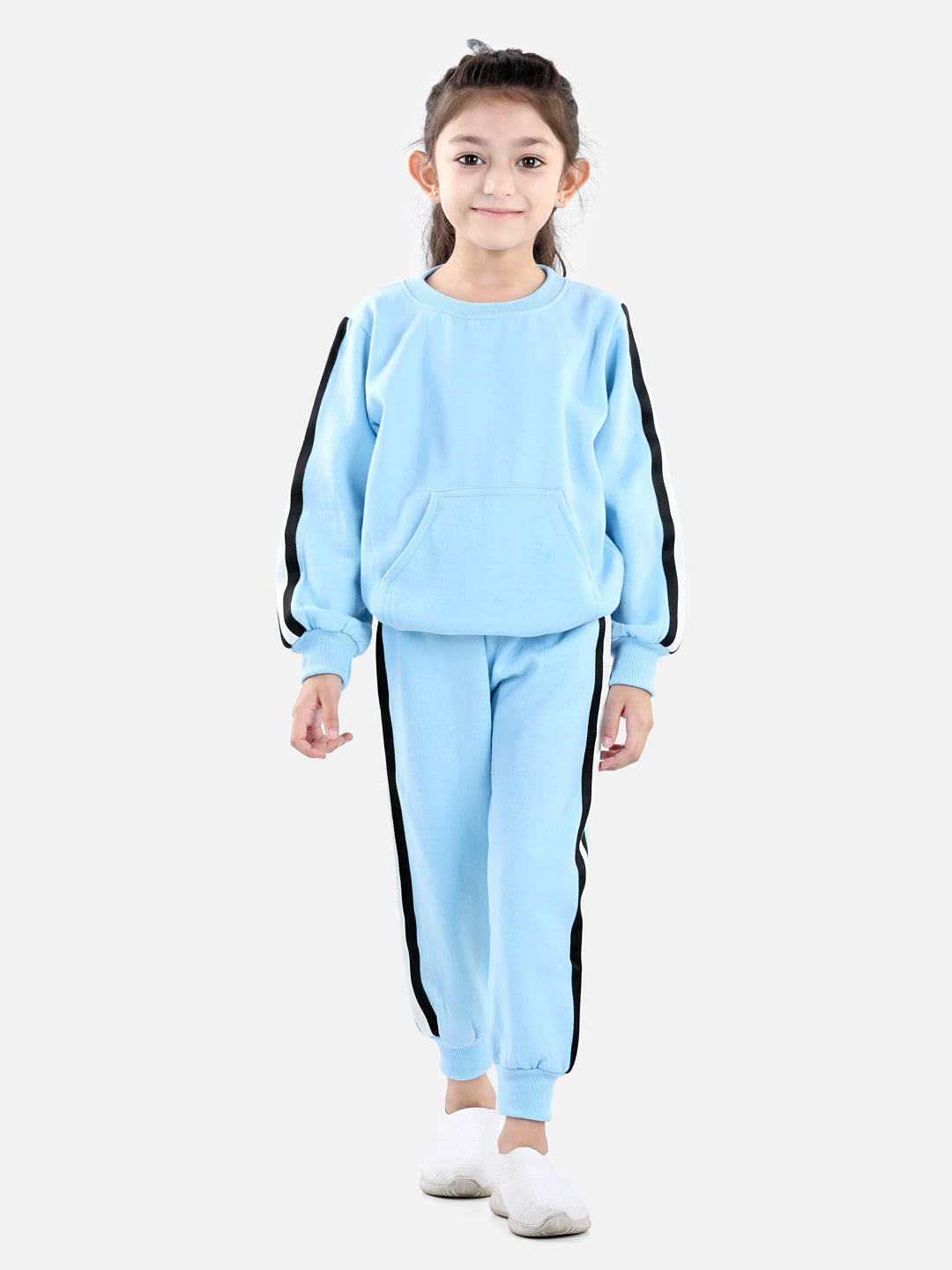 Cutiekins Girls Turquoise Blue Sweatshirt With Trackpant