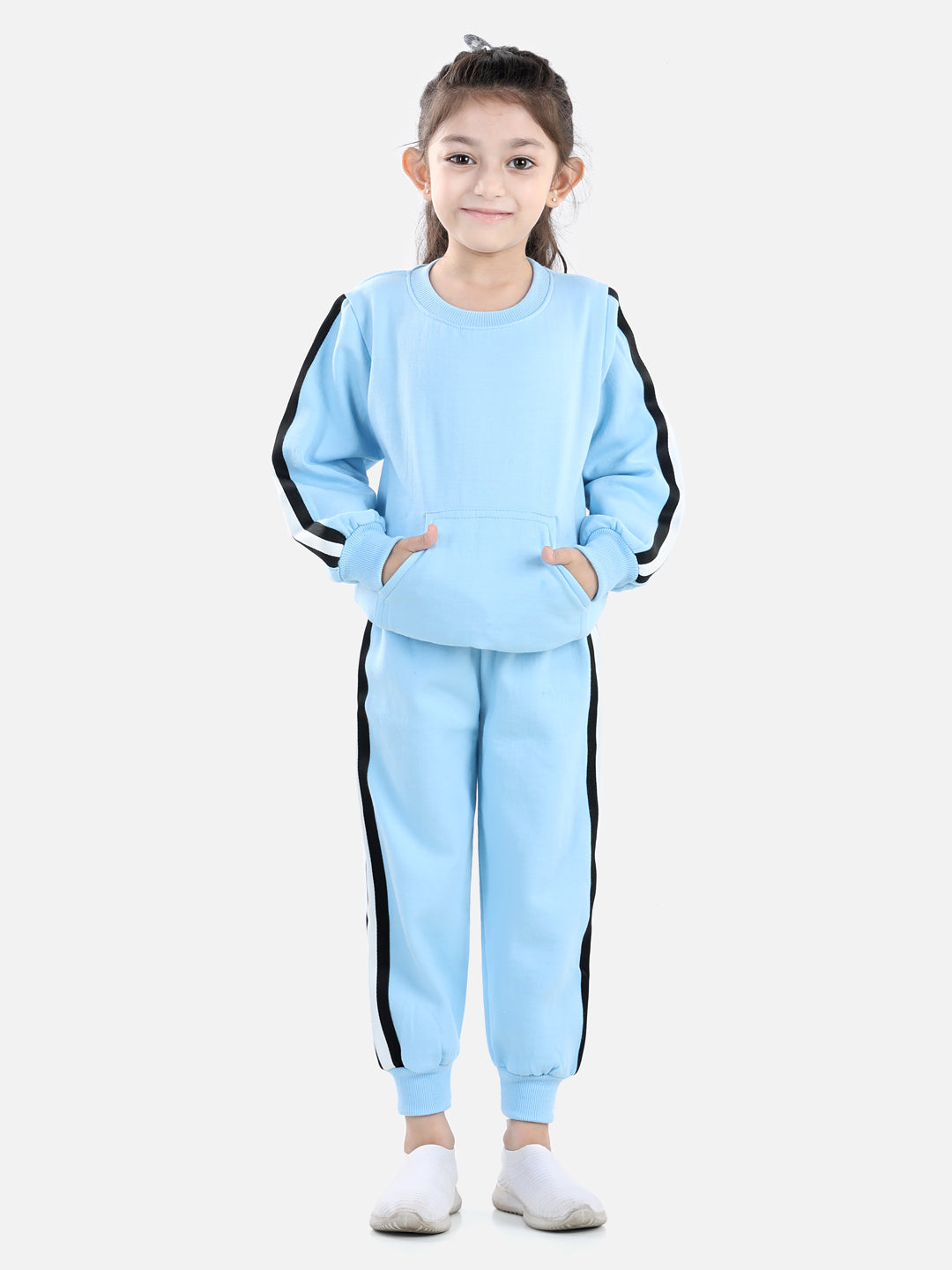 Cutiekins Girls Turquoise Blue Sweatshirt With Trackpant