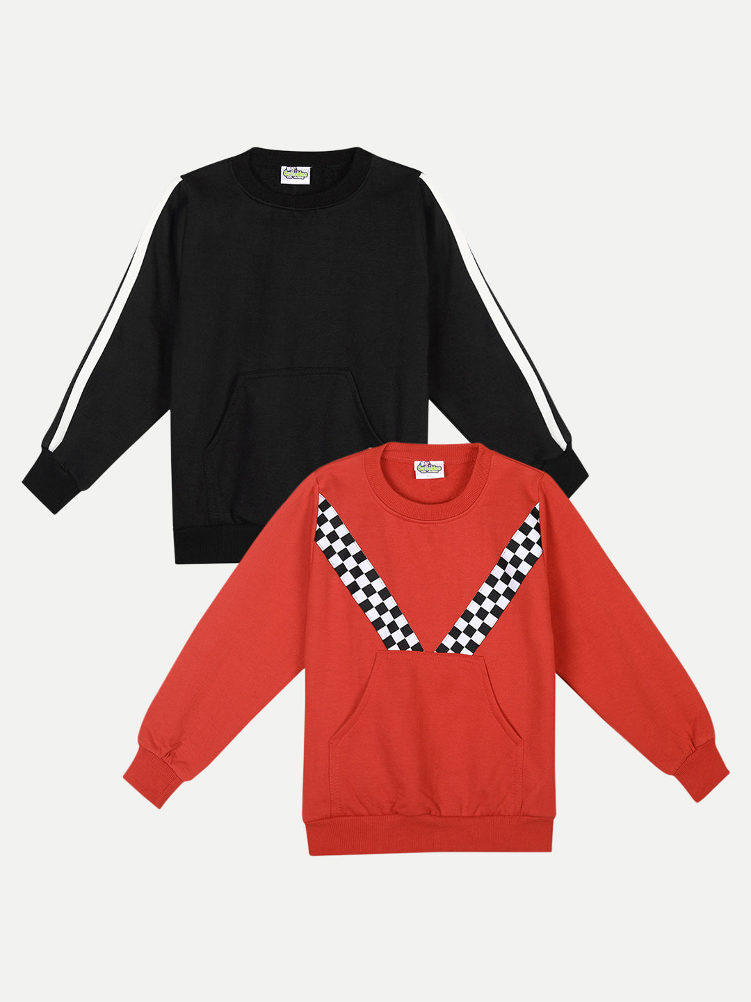 Cutiekins Pack of 2 Sweatshirt -Black & Red